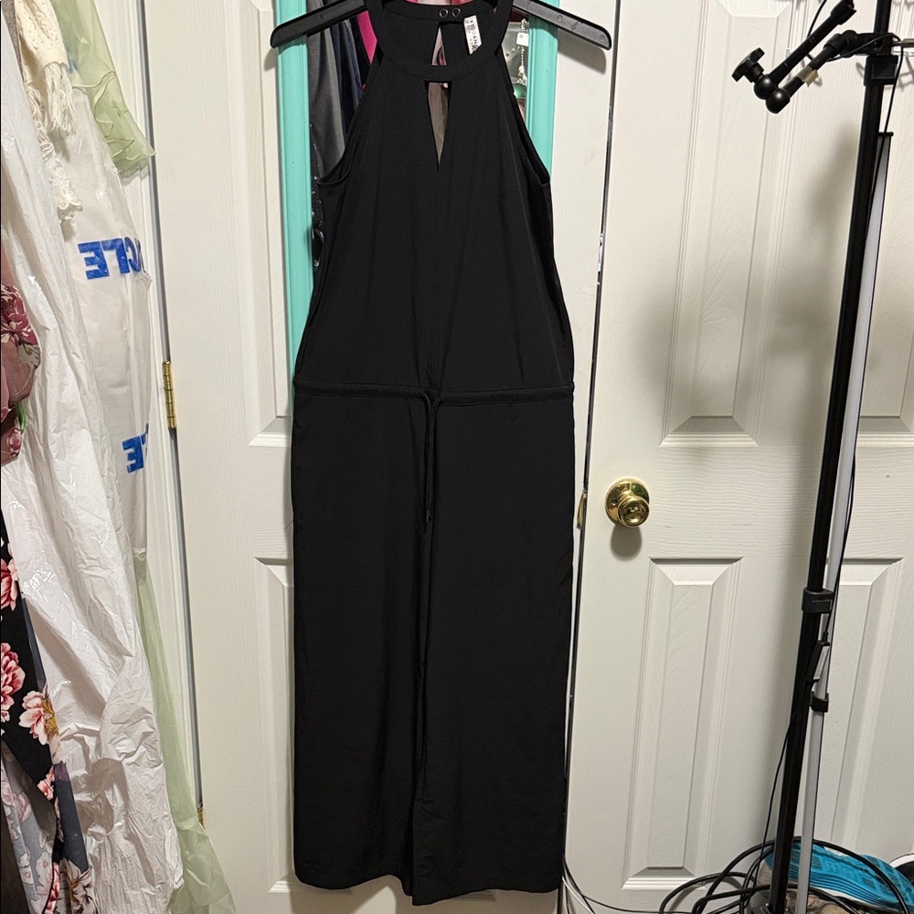 Kyodan Black Halter Neck Wide Leg Jumpsuit - XS